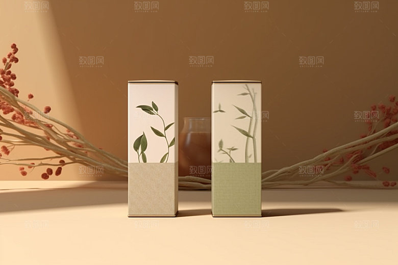 茶叶包装立体中国风模型