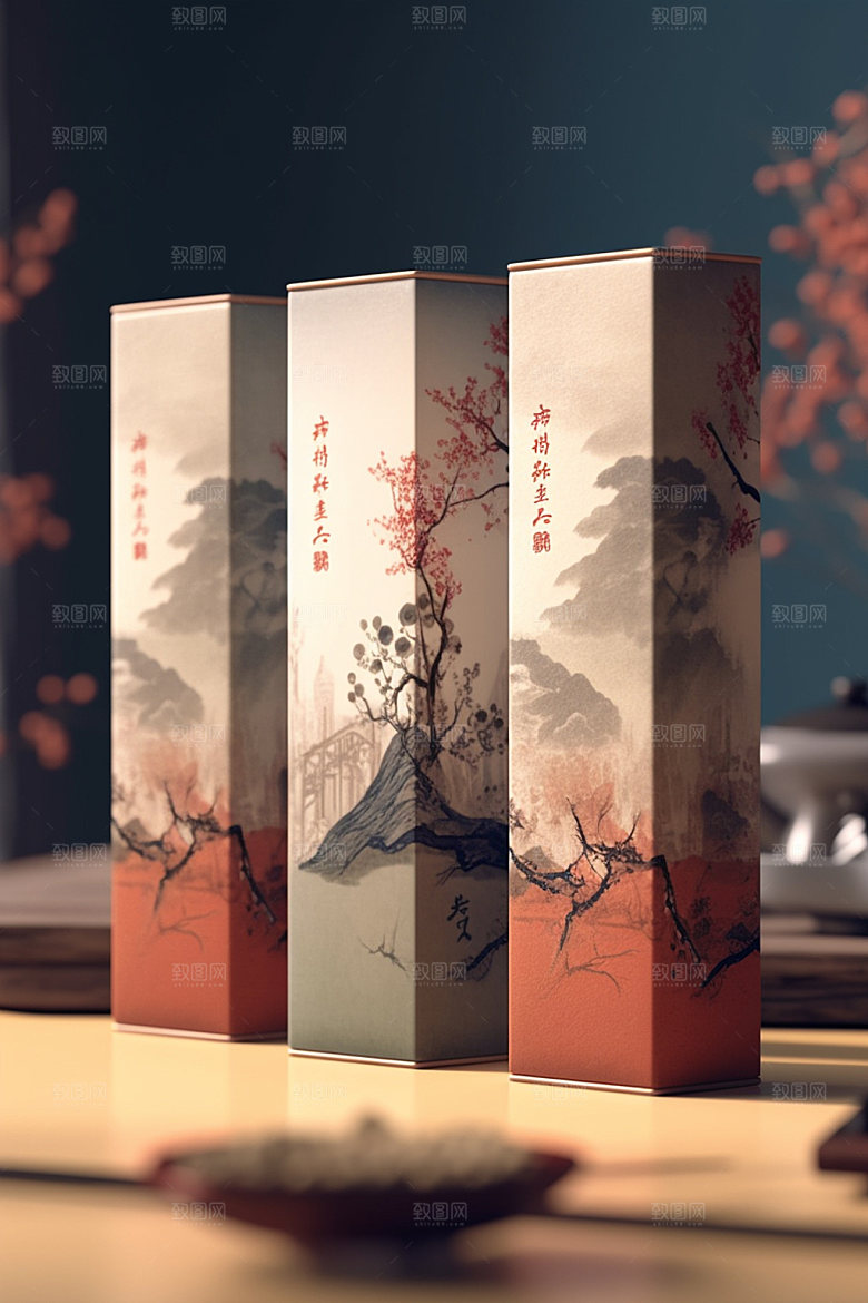茶叶包装茶叶罐传统模型
