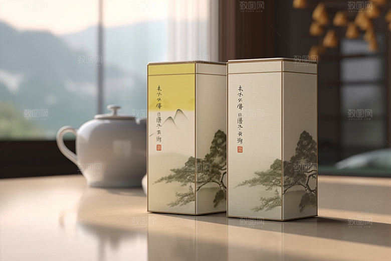 茶叶包装3D传统模型
