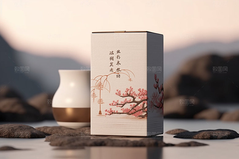 茶叶包装中国风包装设计模型