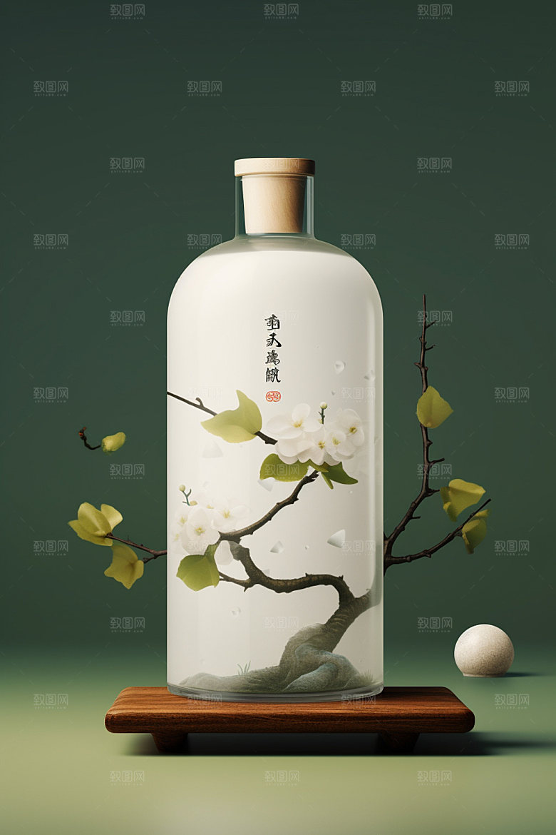 茶叶包装中式立体模型
