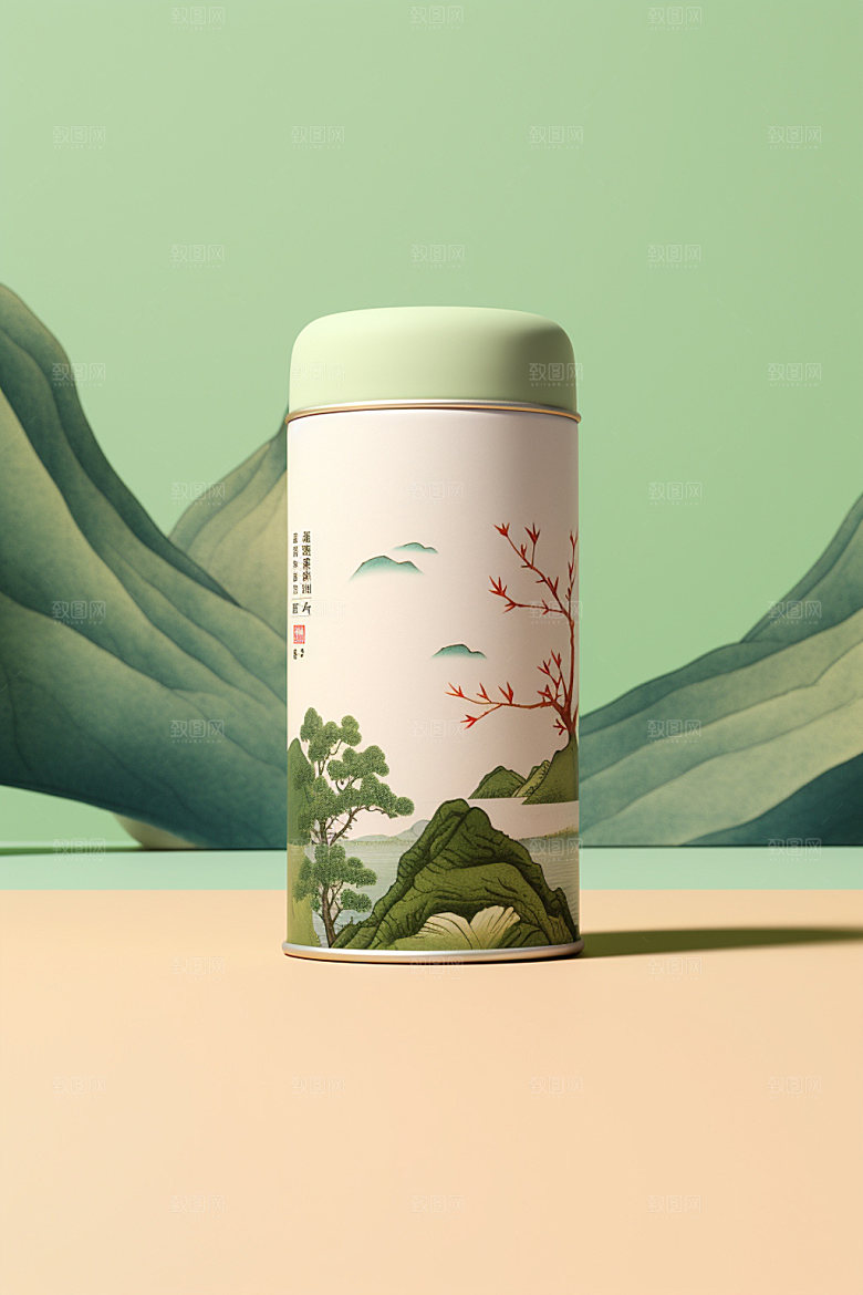 茶叶包装3D中国风模型