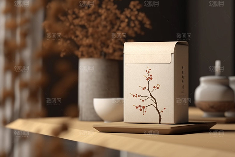 茶叶包装包装设计中式模型