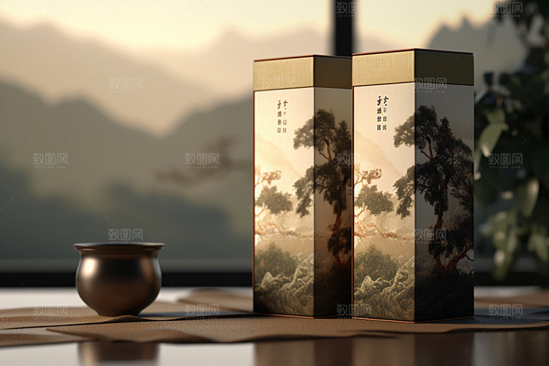 茶叶包装立体传统模型