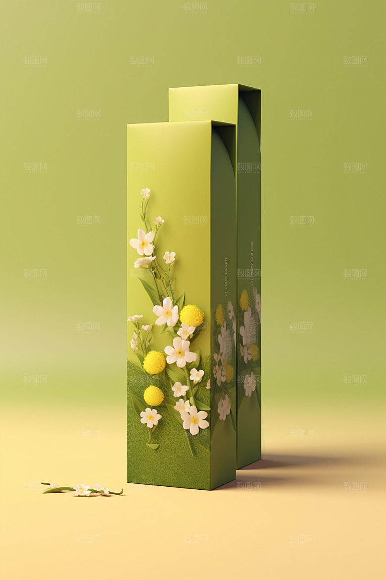 茶叶包装中式立体模型
