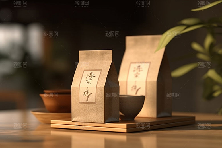 茶叶包装茶叶罐中国风模型