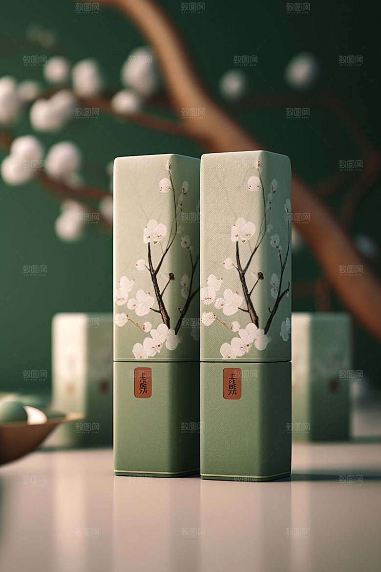 茶叶包装传统3D模型