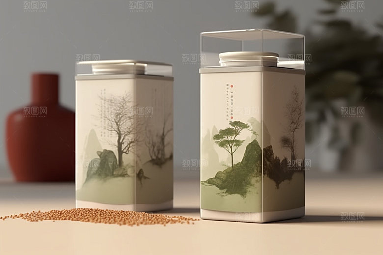 茶叶包装中国风3D模型