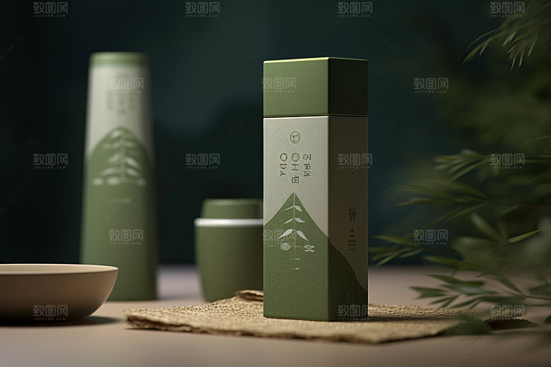 茶叶包装中国风茶叶罐模型