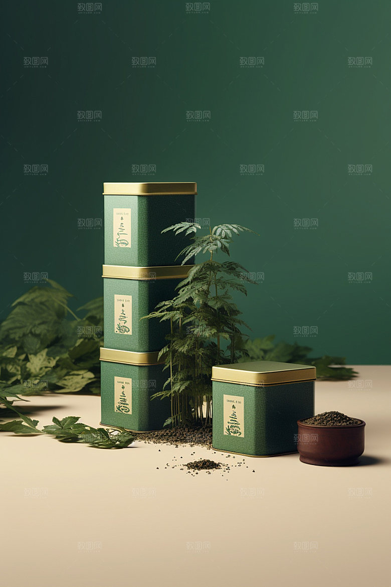 茶叶包装包装设计中国风模型