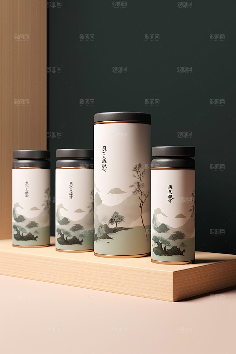 茶叶包装中国风中式模型