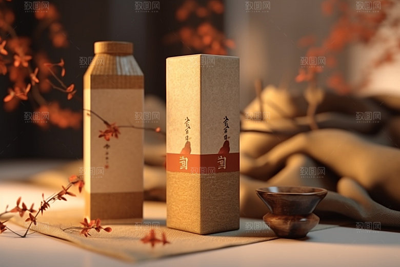 茶叶包装中式3D模型