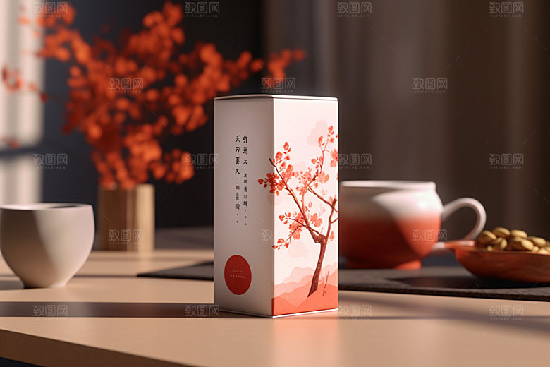茶叶包装中式中国风模型