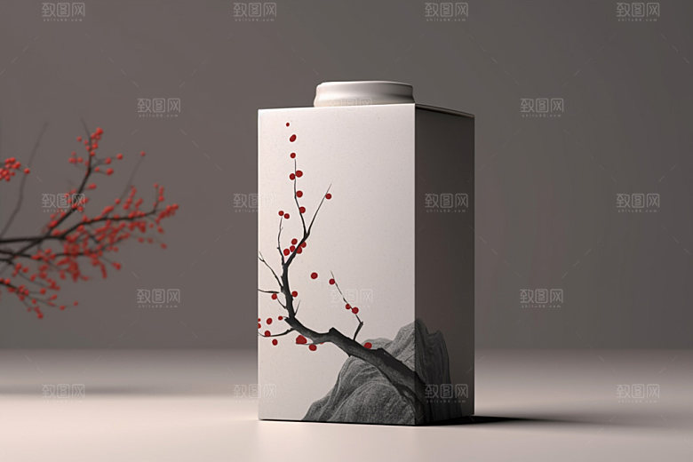 茶叶包装传统中国风模型