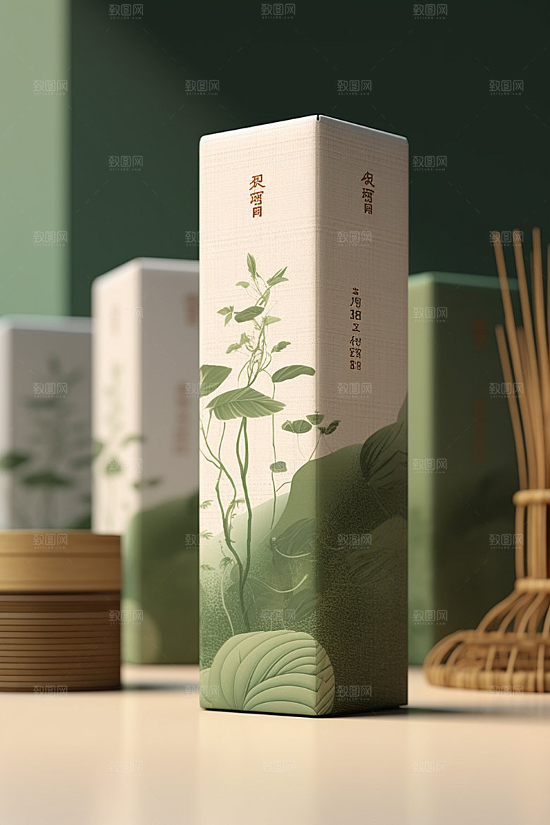 茶叶包装立体传统模型