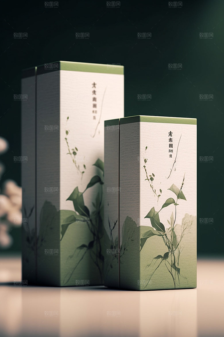 茶叶包装茶叶罐中国风模型