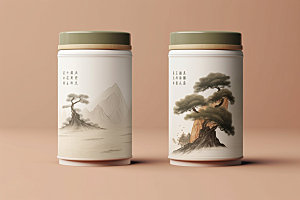 茶叶包装立体中国风模型