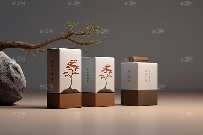 茶叶包装包装设计中国风模型