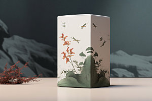 茶叶包装中国风茶叶罐模型