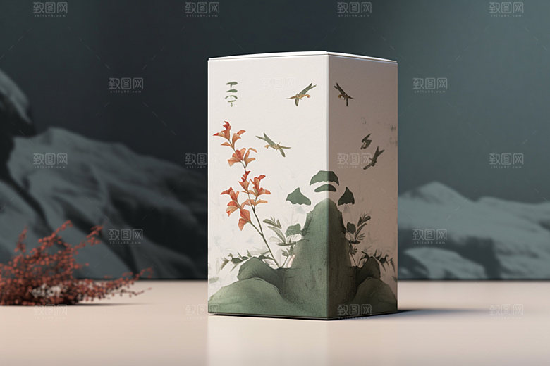 茶叶包装中国风茶叶罐模型