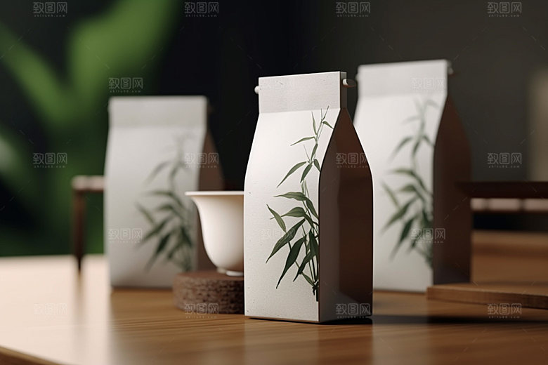 茶叶包装传统中式模型