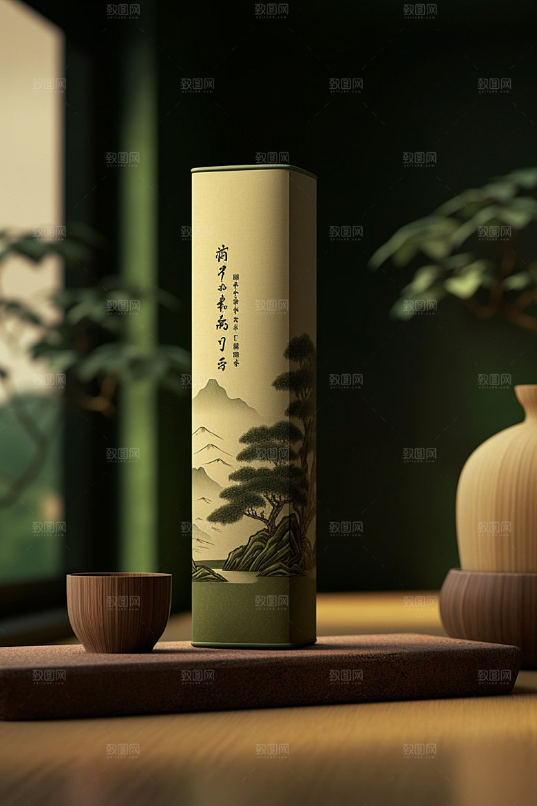 茶叶包装传统3D模型