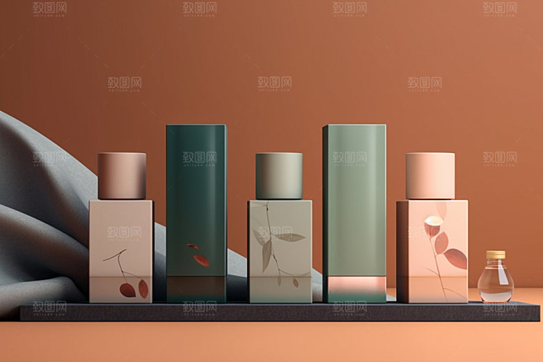 茶叶包装中式茶叶罐模型