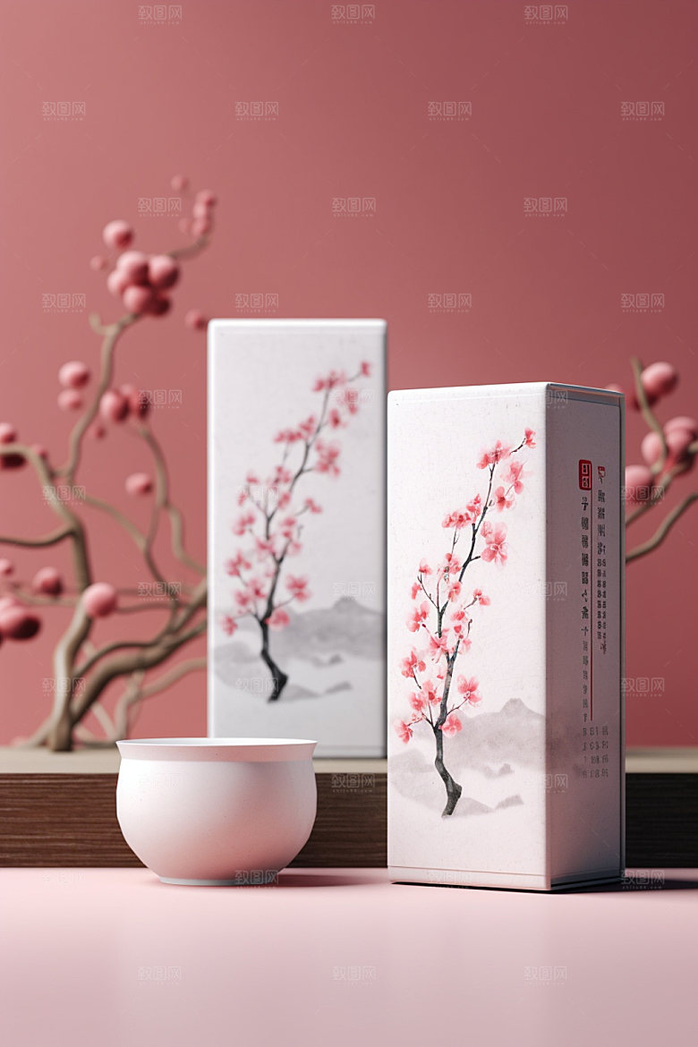 茶叶包装立体传统模型