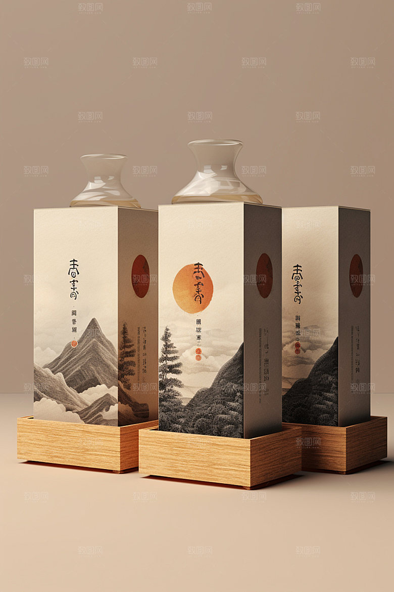 茶叶包装传统中式模型