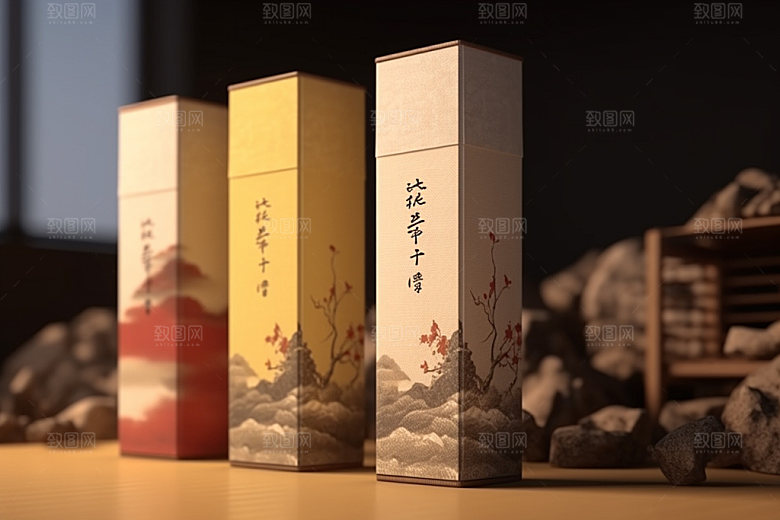茶叶包装3D传统模型