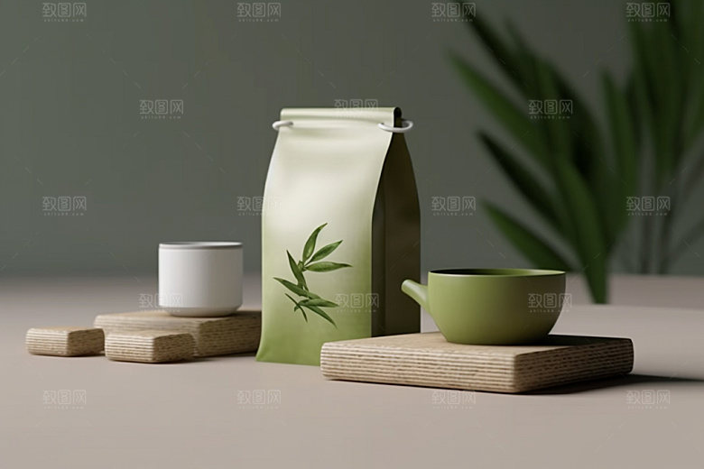 茶叶包装中式立体模型