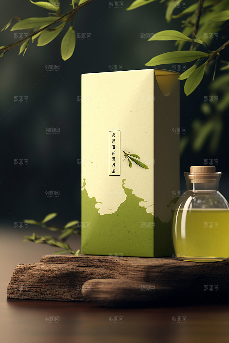 茶叶包装茶叶罐中式模型