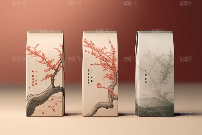 茶叶包装3D传统模型