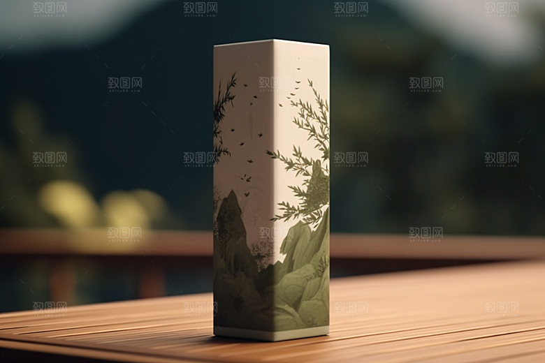 茶叶包装中式立体模型