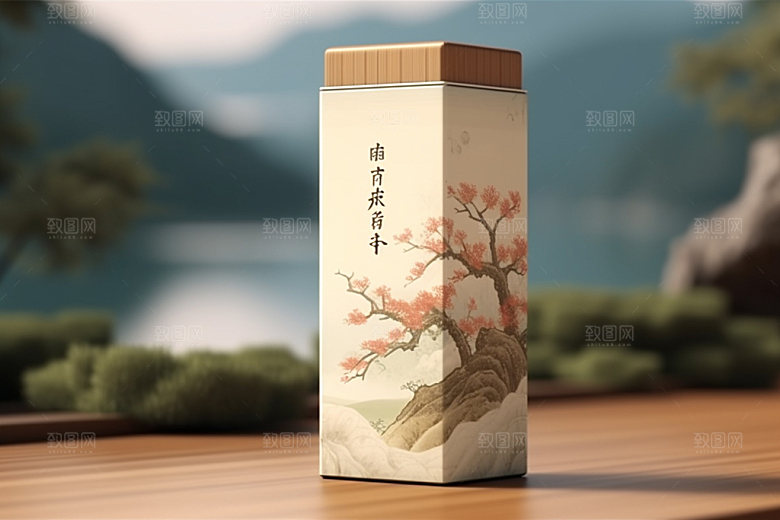 茶叶包装中国风立体模型