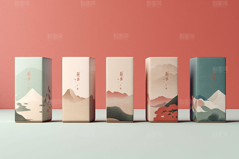 茶叶包装中国风传统模型