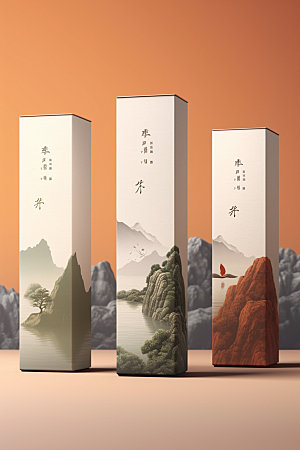 茶叶包装传统立体模型