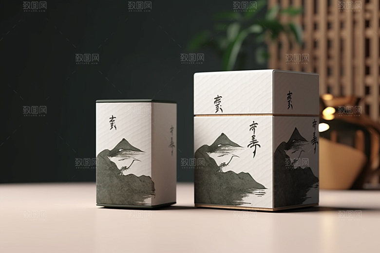 茶叶包装立体传统模型