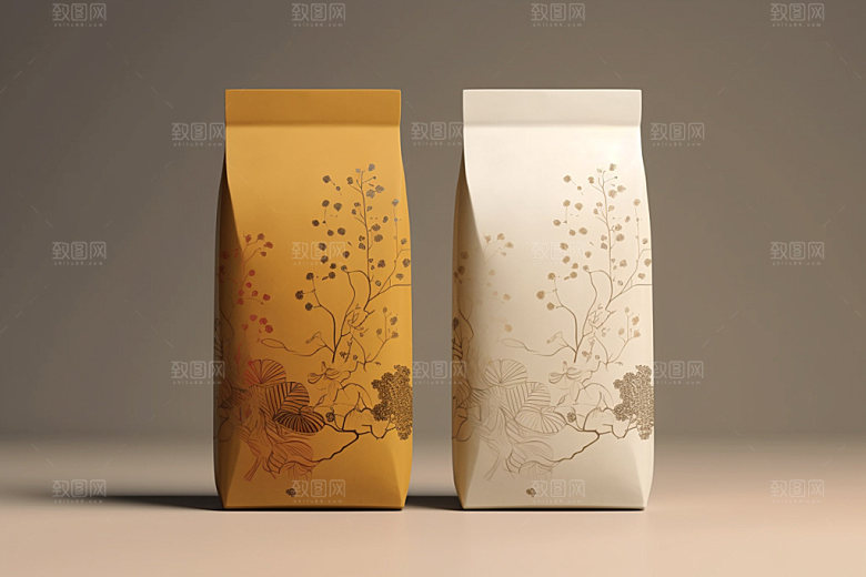 茶叶包装茶叶罐中国风模型
