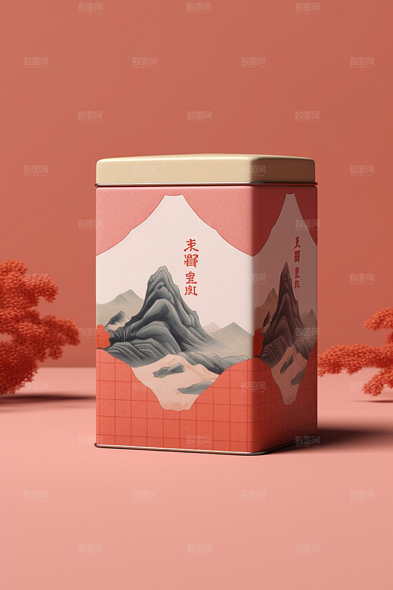 茶叶包装3D传统模型