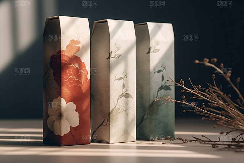茶叶包装包装设计中国风模型