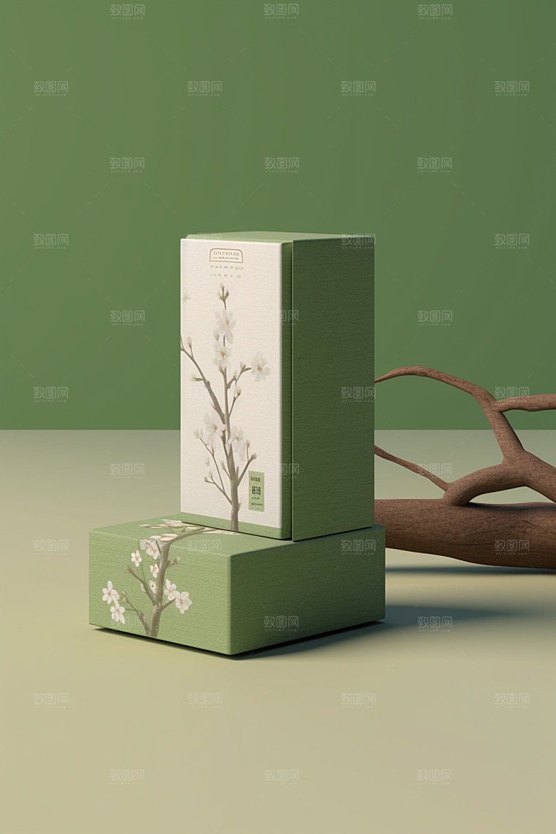 茶叶包装立体中国风模型