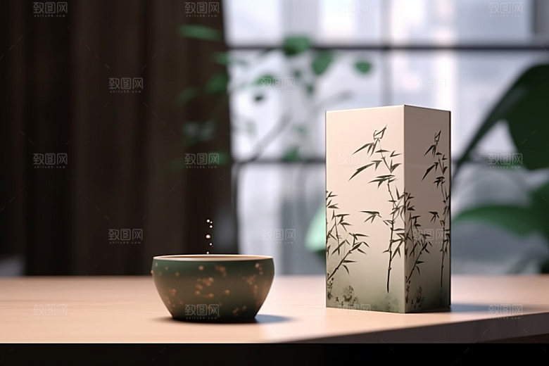 茶叶包装中国风传统模型