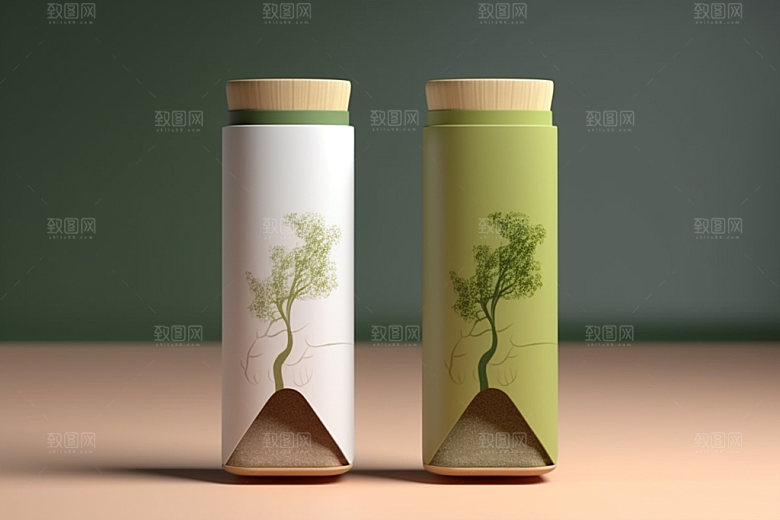 茶叶包装立体茶叶罐模型