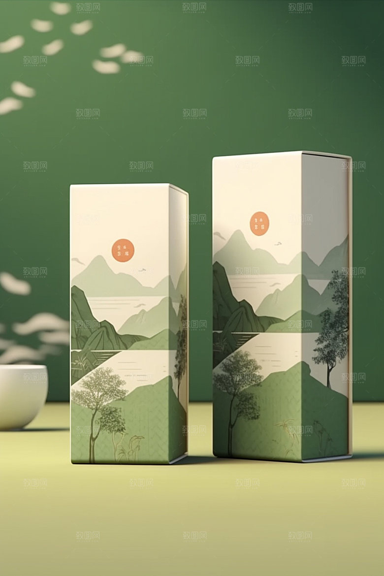 茶叶包装传统茶叶罐模型