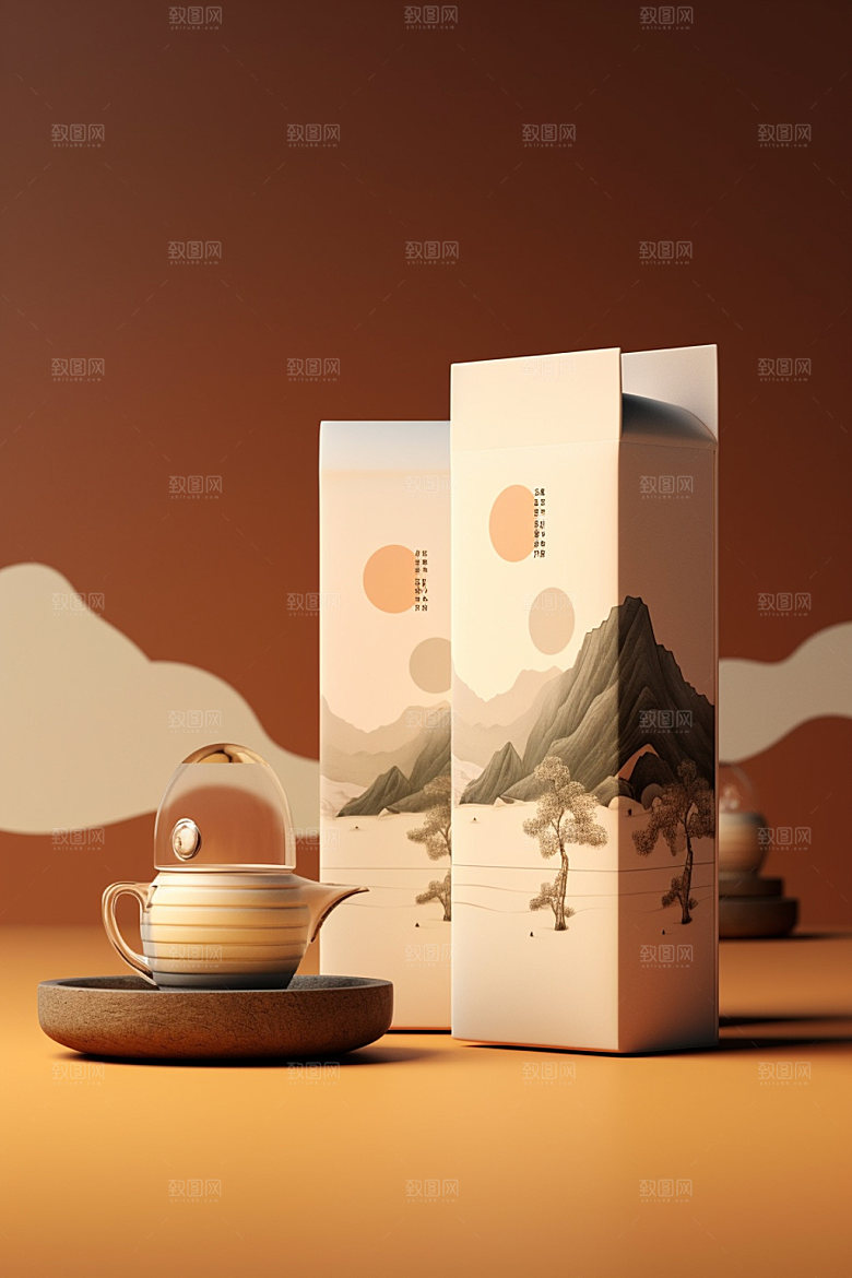 茶叶包装3D茶叶罐模型
