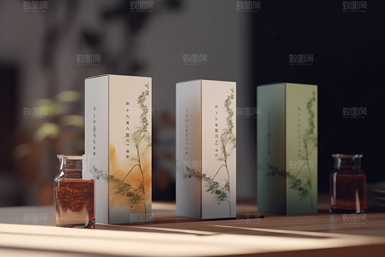 茶叶包装传统茶叶罐模型