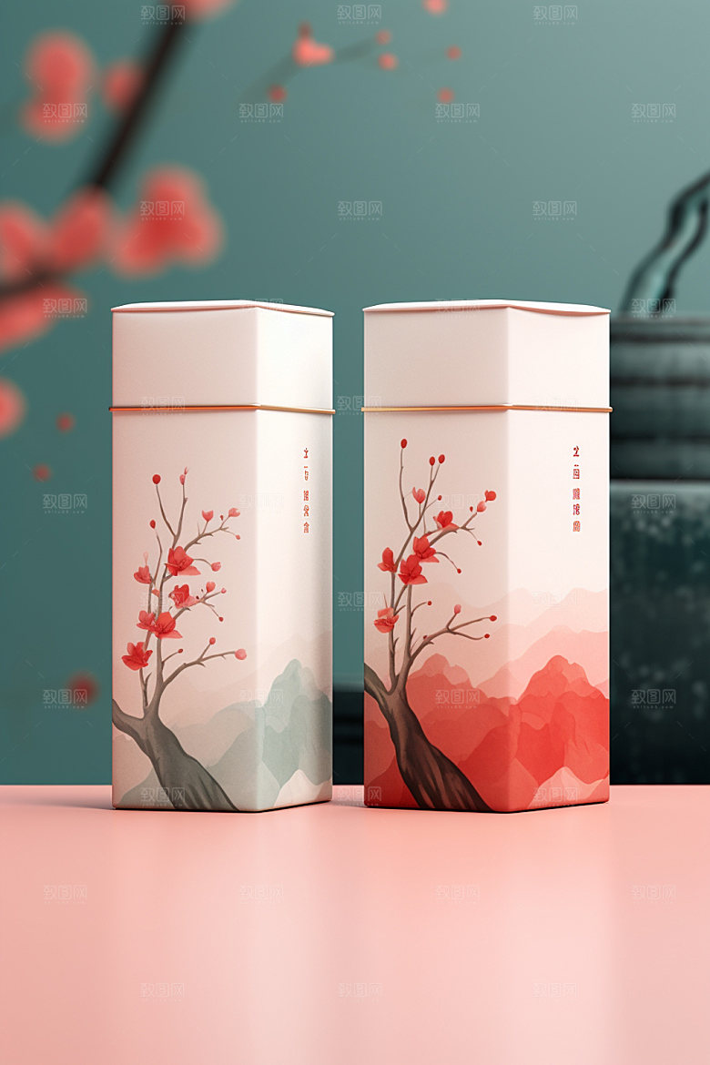 茶叶包装中国风3D模型