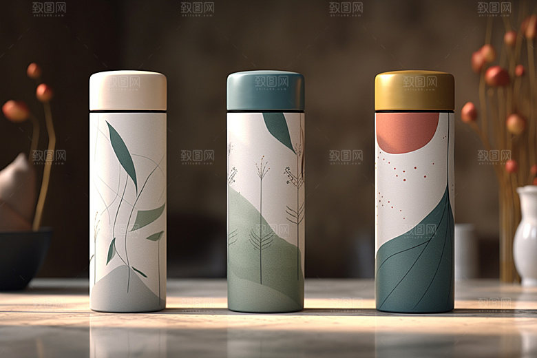 茶叶包装立体茶叶罐模型