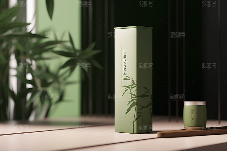 茶叶包装茶叶罐中式模型